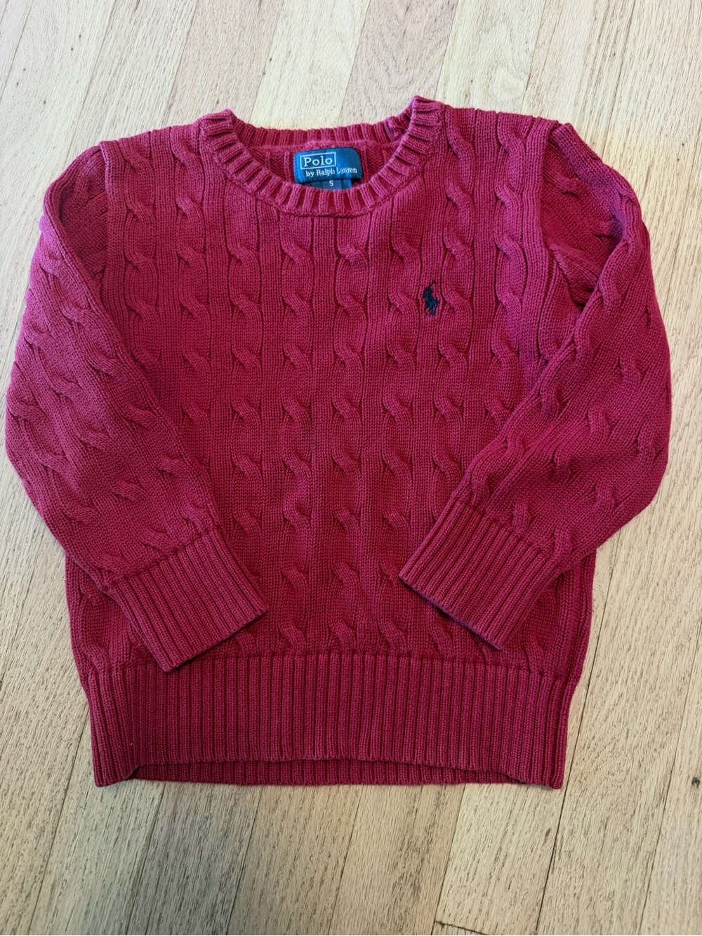 Polo Ralph Lauren Kids Cable Knit Sweater Red Size 5T